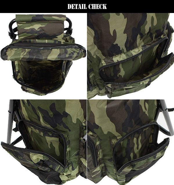 Rothco キャンプスツール ポーチ付き 迷彩 [ ウッドランドカモ ][ro4576wd] ROTHCO（ロスコ） Backpack & Stool Combination ウッドランド迷彩