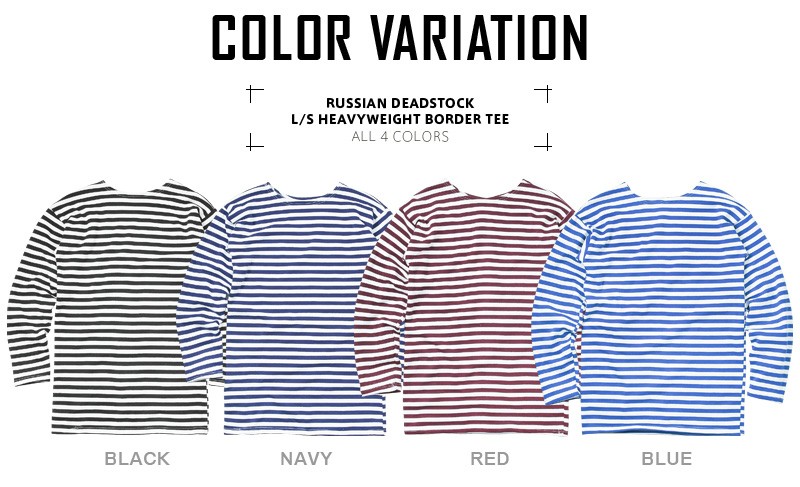 実物 新品 ロシア軍 L/S ヘビーウェイト ボーダー Tシャツ デッド