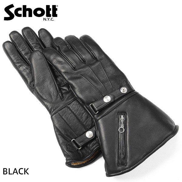 Schott N.Y.C ショット 3149024 ウィンター レザーグローブ LONG