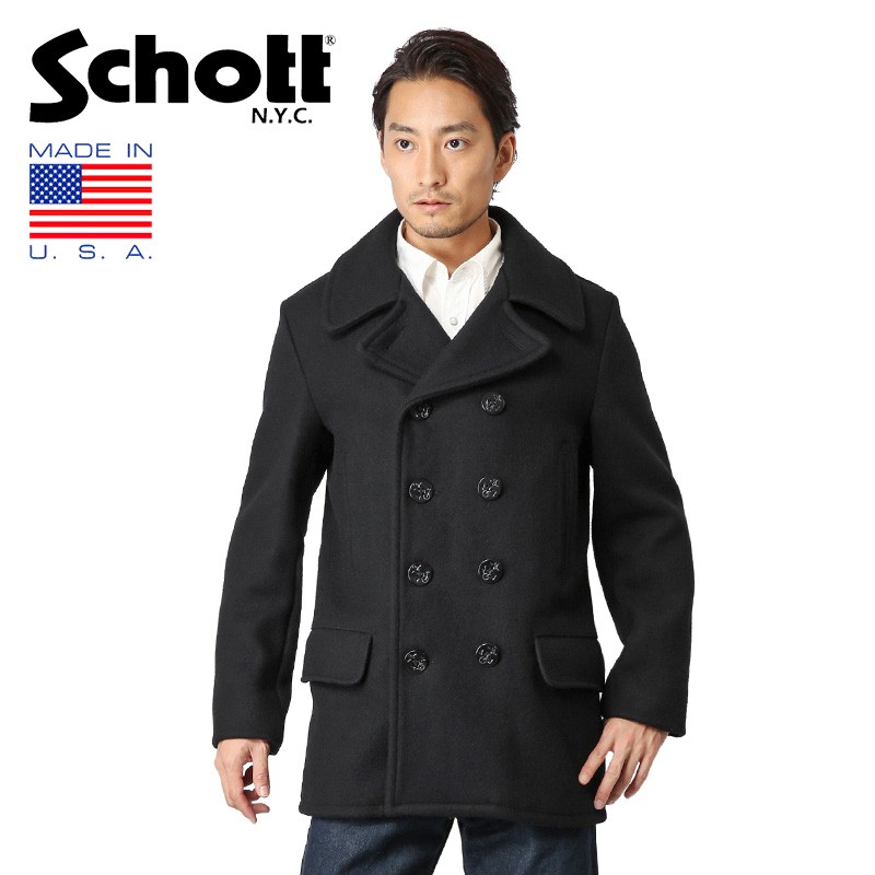 Schott ショット 782US 4ポケットミドル丈 ピーコート 7378 メンズ Pコート アウター ブルゾン アメカジ  ブランド【クーポン対象外】【T】