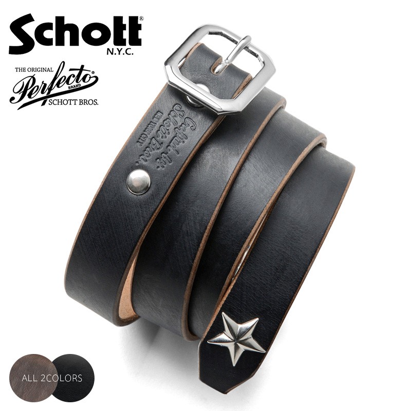 Schott ショット 3129046 PERFECTO BELT NARROW レザーベルト