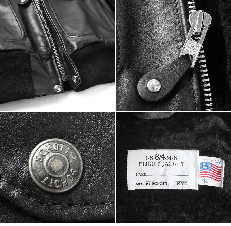 Schott N.Y.C ショット 173US レザー ボマージャケット MADE IN