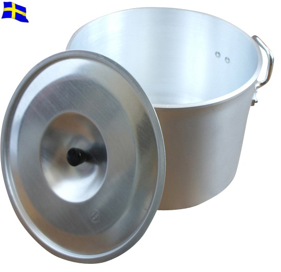 MILITARY（ミリタリー） 実物 新品 スウェーデン軍 6Lアルミ鍋 調理