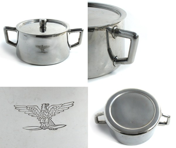 イタリアA.M.I.　ステンレスシュガーケース　イタリア軍 レア 希少 MILITARY（ミリタリー） 実物 新品 イタリア軍 A.M.I. シュガーケース