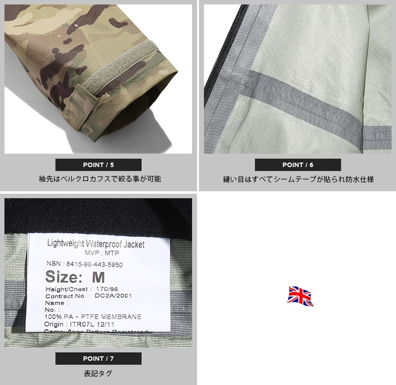 MILITARY 実物 新品 イギリス軍 Lightweight Waterproof
