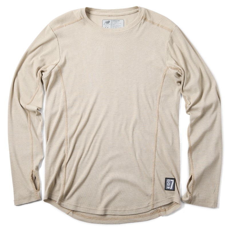 実物 新品 米軍 New Balance AFR801 NBS7 L/S Tシャツ SAND