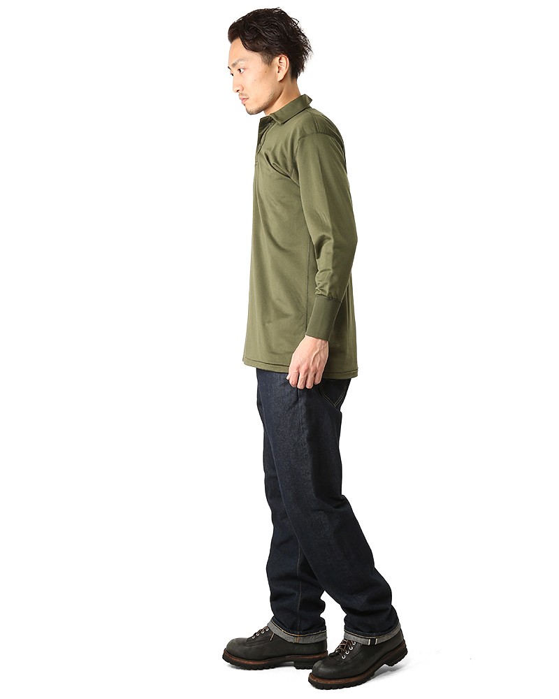 ③軍物　米軍実物　デジタルカモ 長袖ミリタリーシャツ USA 38L MILITARY 実物 新品 米軍 83年製 OD スリーピングシャツ