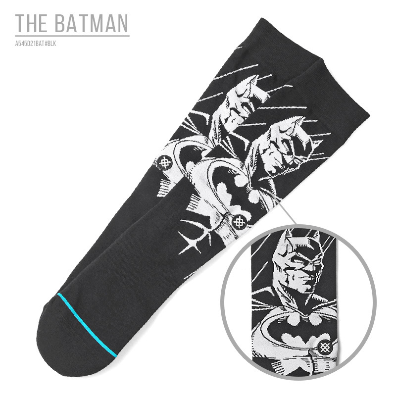 STANCE スタンス A545D21BAT THE BATMAN ソックス BLACK メンズ 靴下 アメコミ ジョーカー バットマン 柄物 派手  おしゃれ【T】【クーポン対象外】