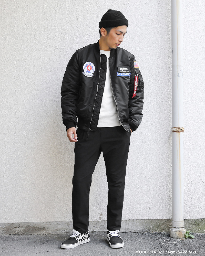 ALPHA アルファ TA0196 AIR CREW JAPAN FIT MA-1 ジャケット メンズ