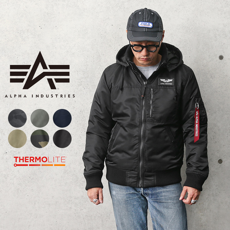 ALPHA アルファ TA1571 フーデッドリブ ジャケット NYLON HEAVY TWILL