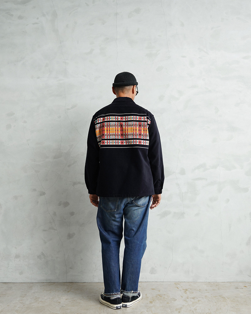 TOWNCRAFT（タウンクラフト） TC24F001NW コーディロイ シャツ 民族柄