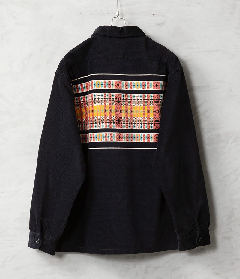 TOWNCRAFT（タウンクラフト） TC24F001NW コーディロイ シャツ 民族柄