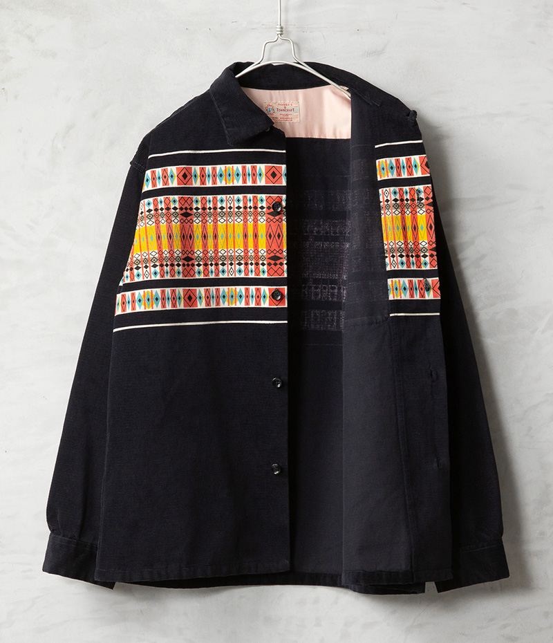 TOWNCRAFT（タウンクラフト） TC24F001NW コーディロイ シャツ 民族柄