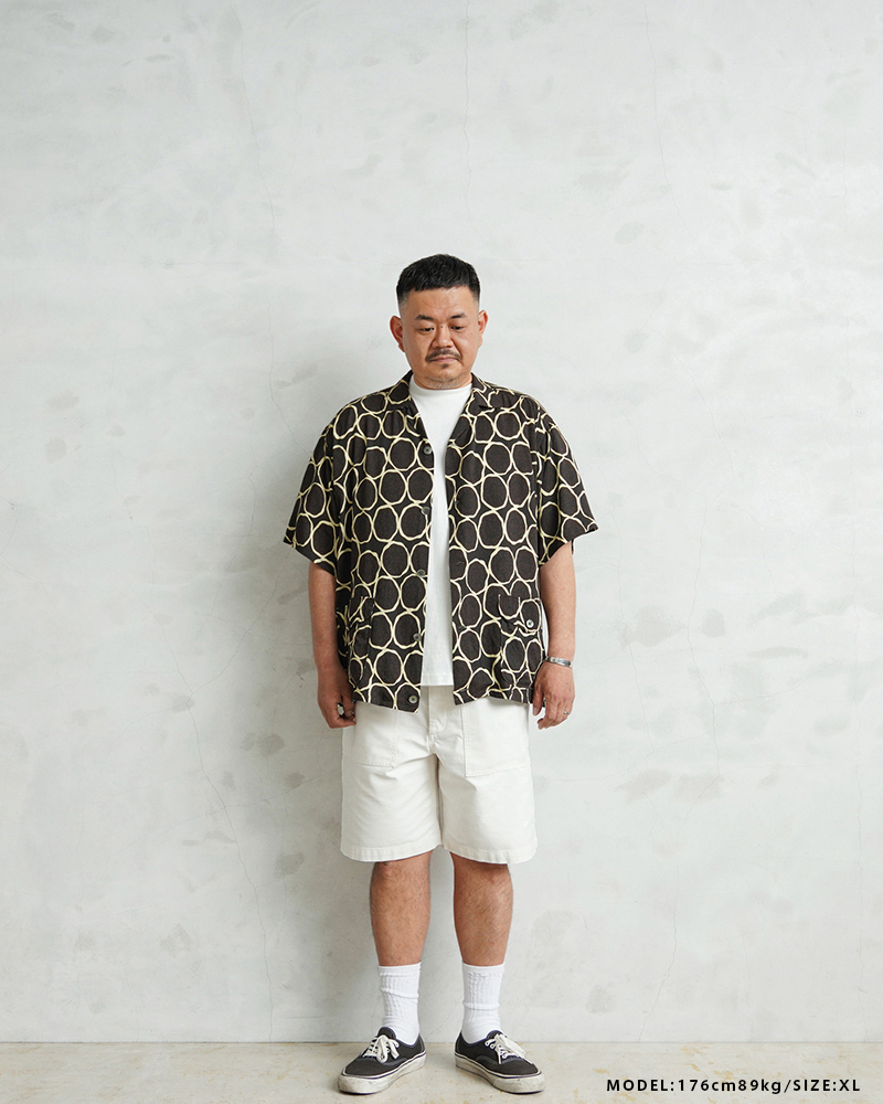 WAIPER×TOWN CRAFT TC25S013WP Plant Pattern Rayon Beach Shirts