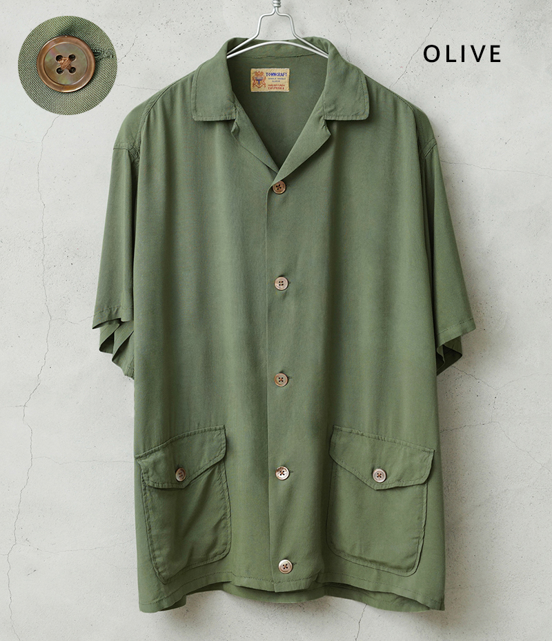 TOWNCRAFT WAIPER×TOWN CRAFT TC25S013WP Rayon Beach Shirts