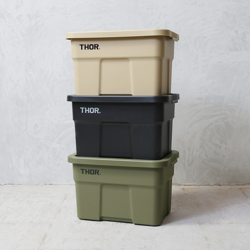 India THOR　コンテナBOX　22L ブラック3個セット THOR ソー ラージトート ウィズ リッド 22L DC 