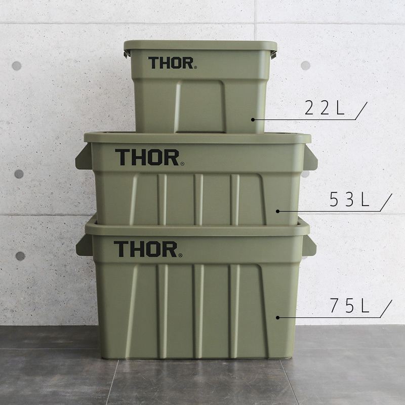 北海道沖縄離島配送不可］THOR LARGE TOTES WITH LID コンテナボックス