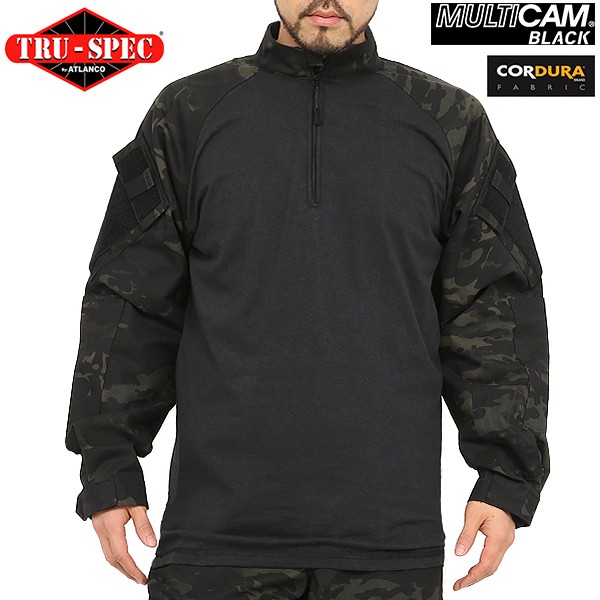 TRU-SPEC トゥルースペック 1/4 ZIP COMBAT シャツ MultiCam Black