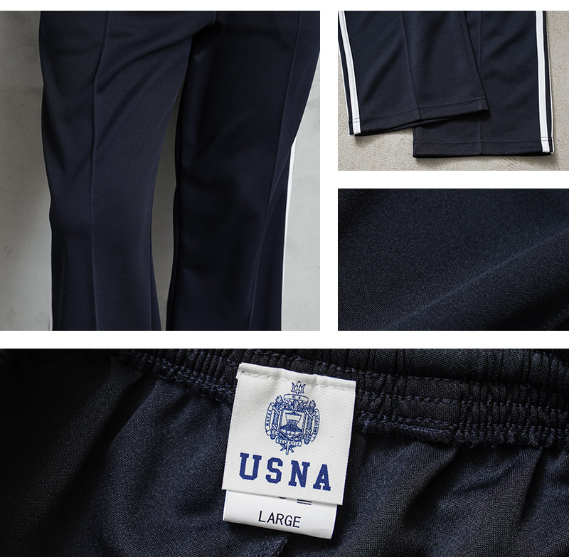USNA（アメリカ海軍兵学校）オフィシャルライセンス USNA-021 サイドライン トラックパンツ NAVYプリント【T】 MILITARY（ミリタリー） USNA（アメリカ海軍兵学校）オフィシャル