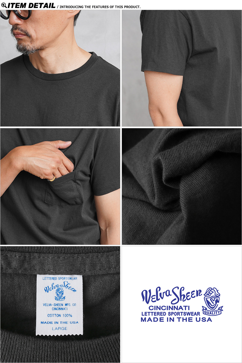 Velva Sheen ベルバシーン 160920 S/S クルーネック ポケットTシャツ 2