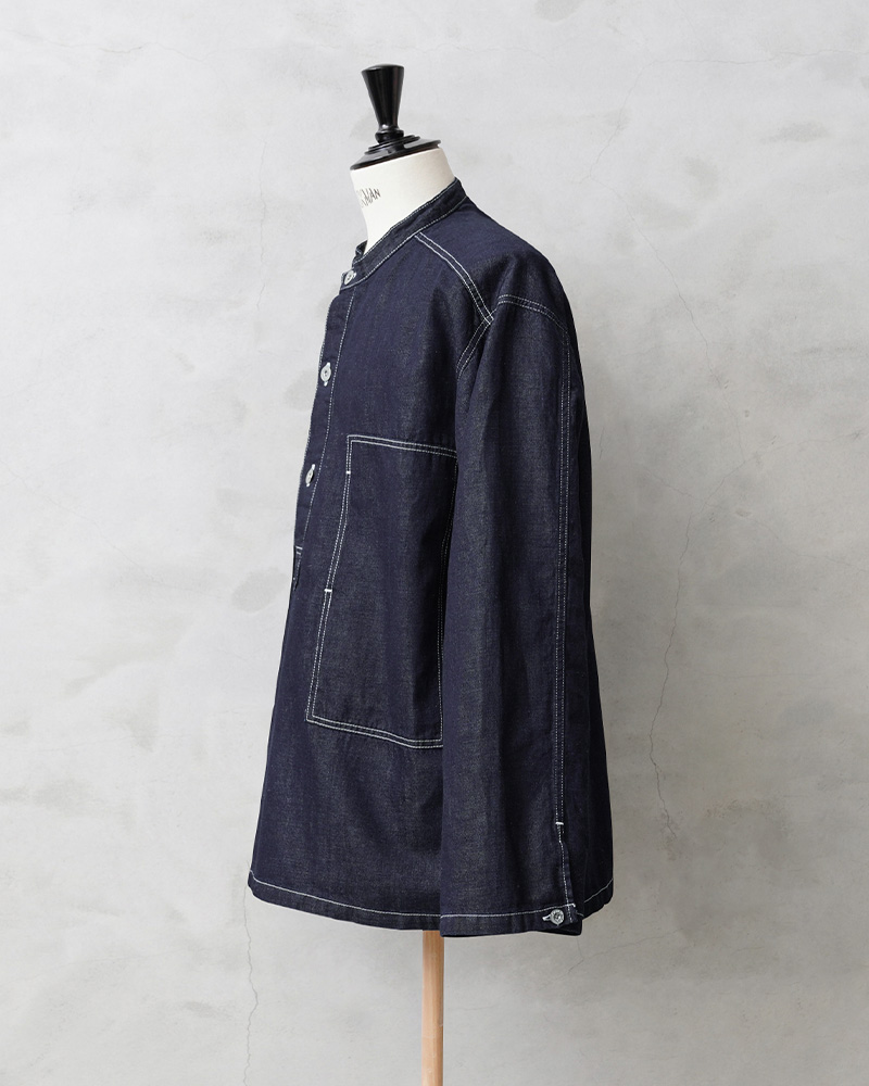 WAIPER.inc ALMW by WAIPER WILA-USPO U.S.ARMY バンドカラー デニム