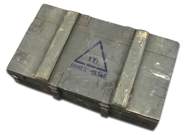 実物 ポーランド軍 AMMO BOX アンモ ウッドボックス LONG USED 