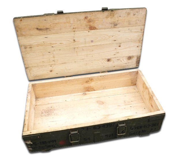 実物 ポーランド軍 AMMO BOX アンモ ウッドボックス LONG USED 