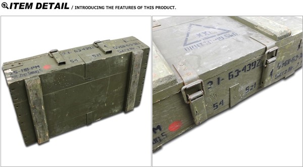 実物 ポーランド軍 AMMO BOX アンモ ウッドボックス LONG USED