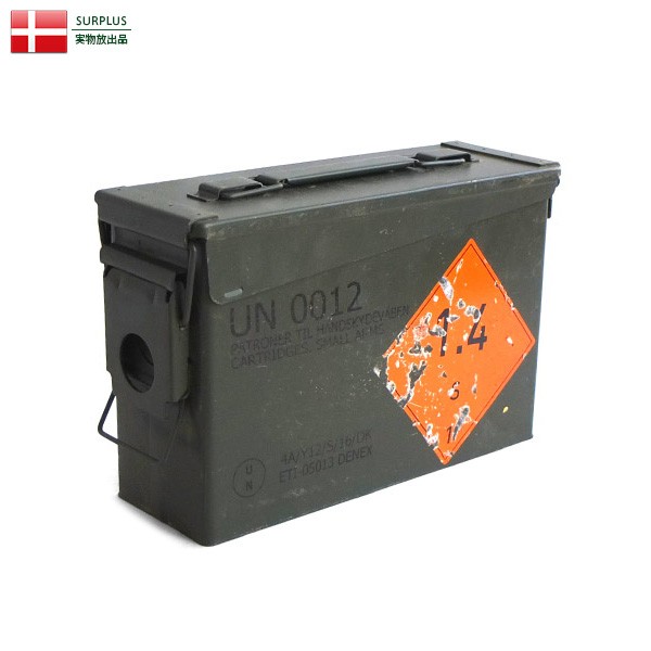 実物 USED デンマーク軍 SMALL AMMO CAN アンモボックス 弾薬箱 アーモ