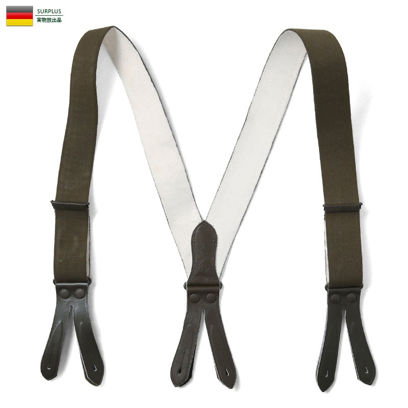 WW2 ドイツ軍 実物 軽装 サスペンダー Yストラップ 改造品？ 42年製