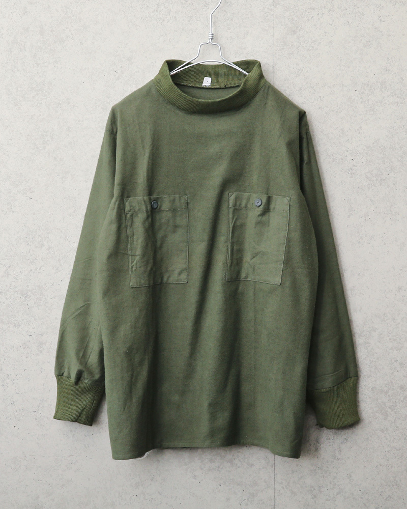 古着ミリタリーシャツプルオーバースモック迷彩カモフラージュリメイク一点もの ルーマニア軍 フィールドシャツ 長袖 M90リーフカモ デッド