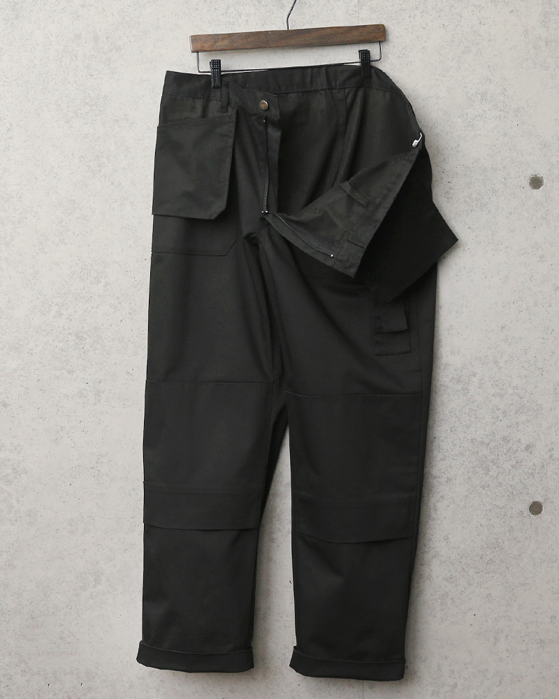 デッドストック オランダ APRON POCKET ワークパンツ BLACK メンズ