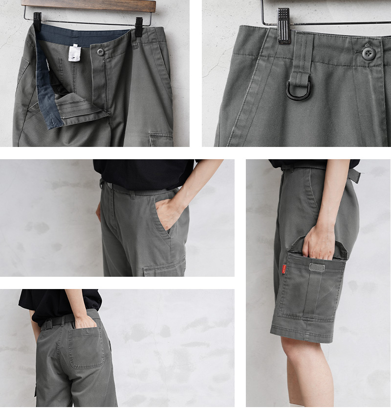 RRL ミリタリー カーゴショーツ 34インチ　ポケット破け有り　グレー MILITARY（ミリタリー） 実物 USED イギリス ROYAL MAIL レディース