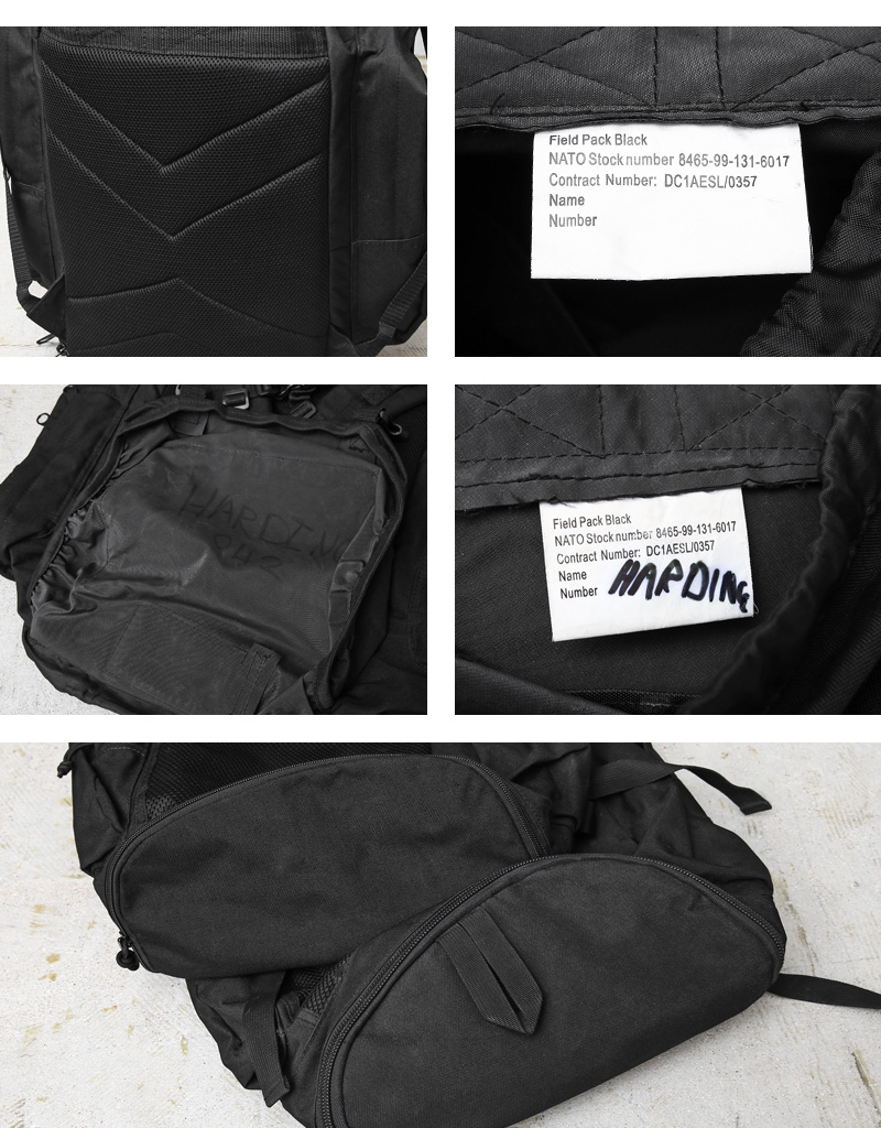 MILITARY 実物 USED イギリス軍 フィールド バックパック BLACK