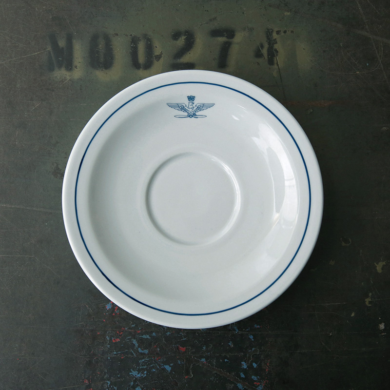 米軍 実物 メディカル カップ&ソーサー デッドストック イタリア空軍 A.M.I. エスプレッソカップ＆ソーサー