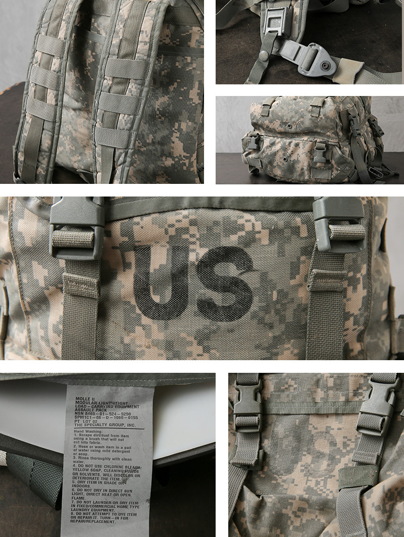 実物 USED 米軍 MOLLE II 3DAY アサルトパック ACU（UCP） ミリタリーバッグ バックパック リュック デイパック 軍物  軍モノ【クーポン対象外】【I】 : wip-19041804 : ミリタリーショップWAIPER - 通販 - Yahoo!ショッピング