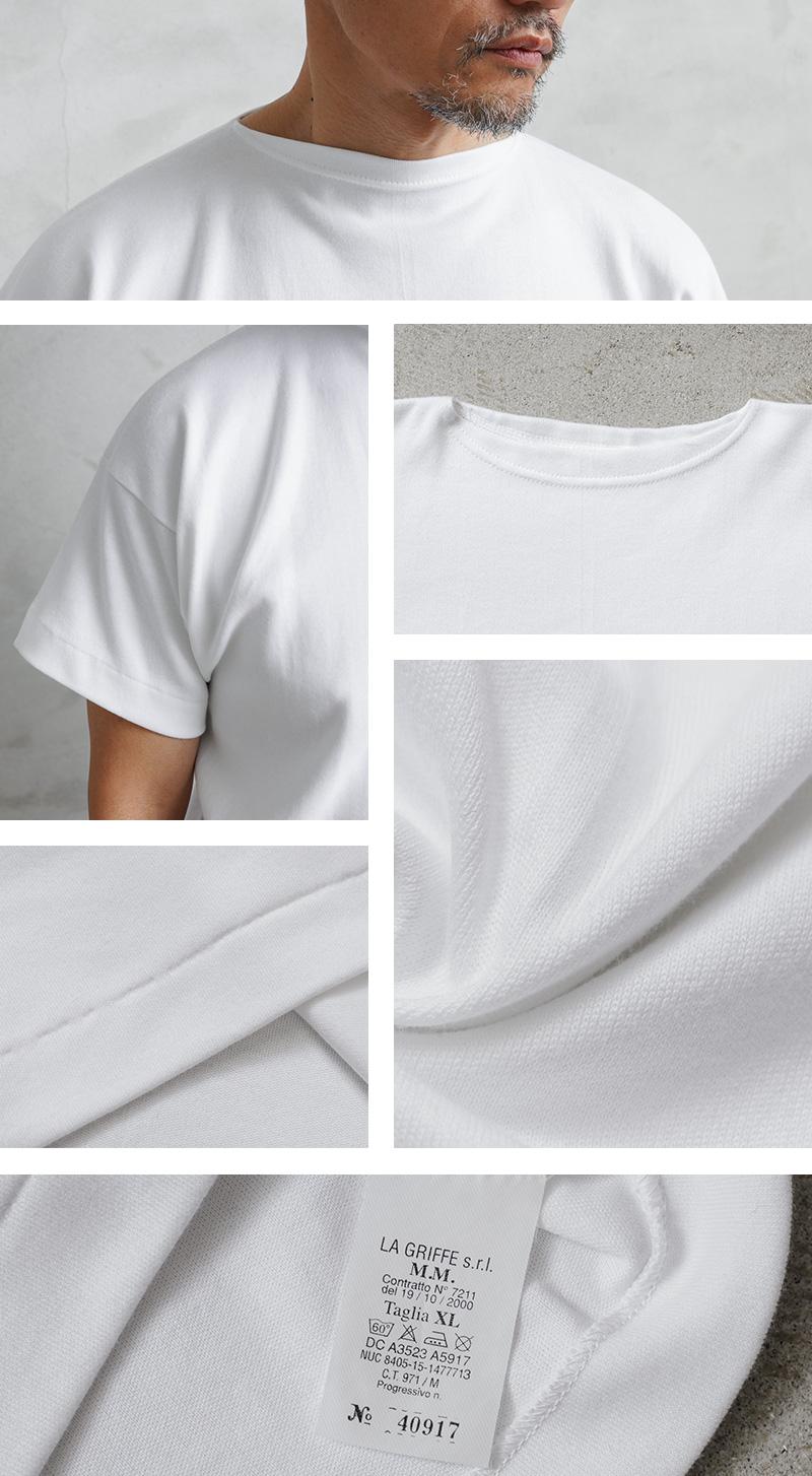 Bruno Manetti カットオフエッジ Tシャツ イタリア製 40 Bruno Manetti カットオフエッジ Tシャツ イタリア製 40