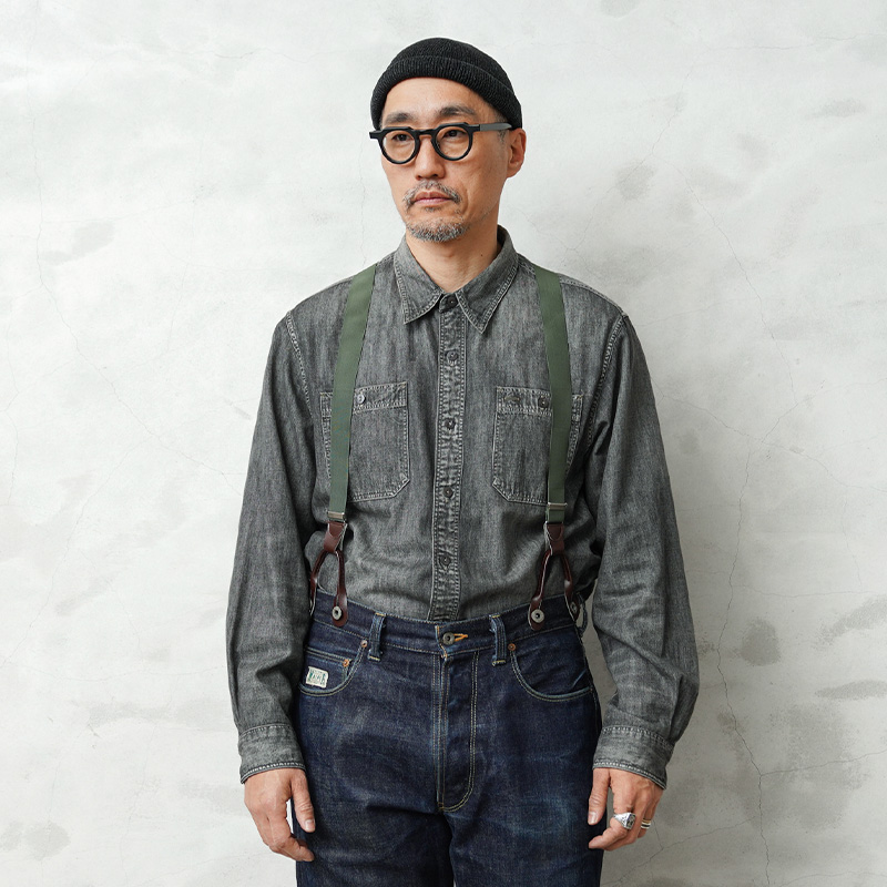 MILITARY 実物 USED チェコ軍 Y型サスペンダー オリーブ