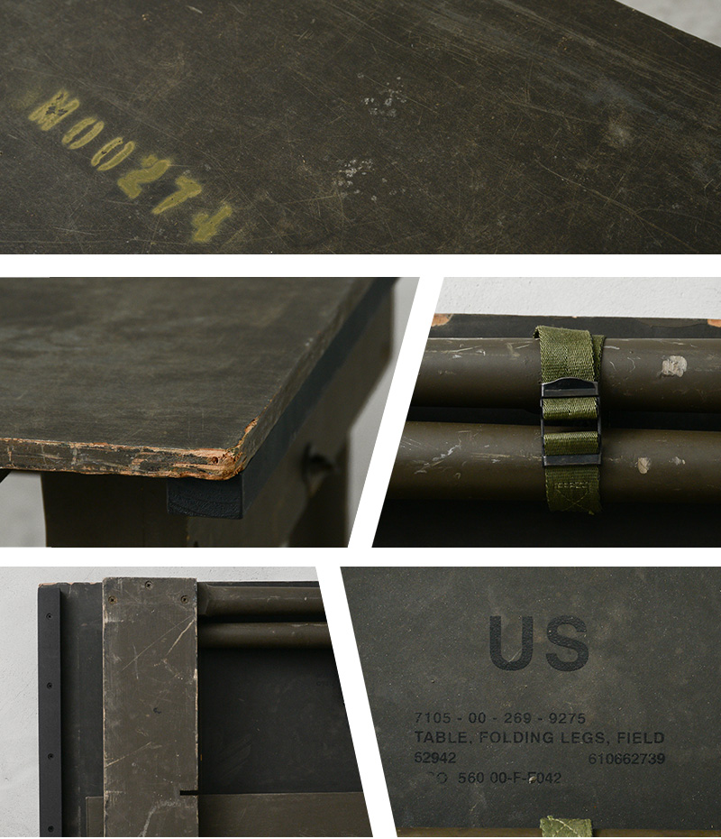 米軍　フォールディングテーブル　86年 ミリタリー フォールディングテーブル｜ D+E MARKET Online
