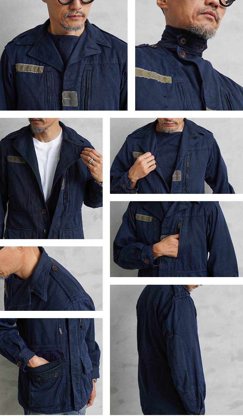MILITARY（ミリタリー） 実物 USED フランス軍 M-64 ジャケット NAVY