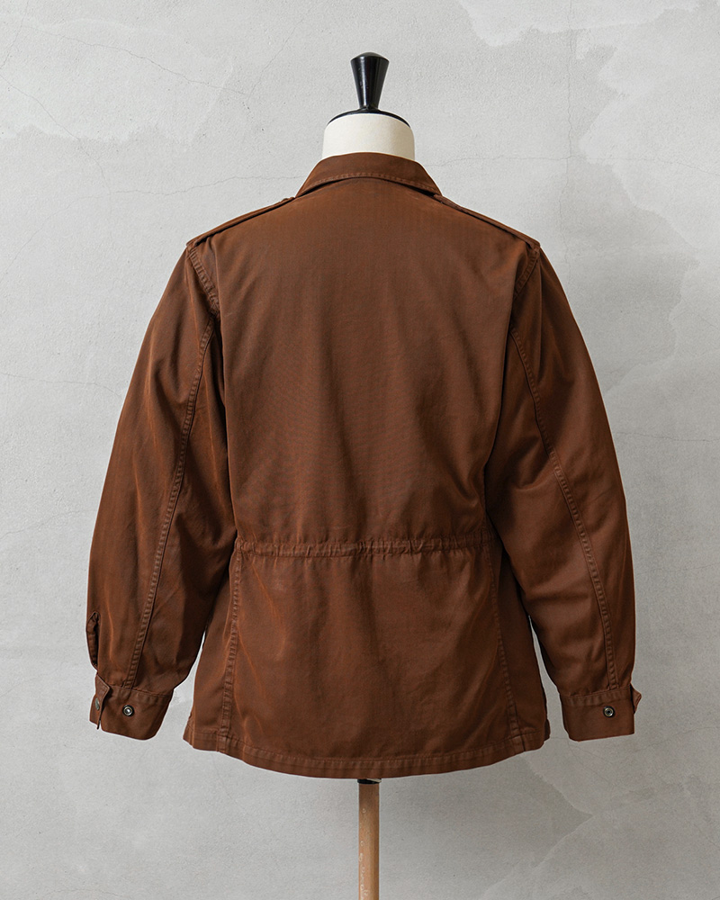 MILITARY 実物 USED フランス軍 F-1 ジャケット BROWN染め