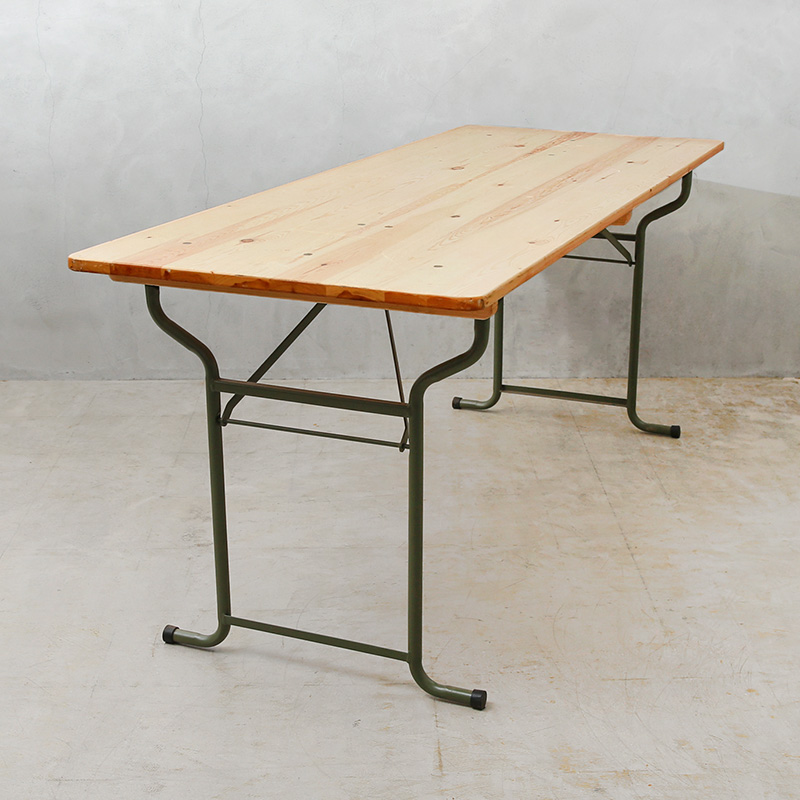 フォールディングテーブル 米軍放出品　机 waiper_gi-wood-table