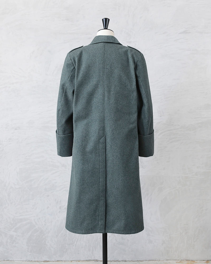 [最終割引！60%オフ！] ドイツ軍 ミリタリー ダークグリーンウールコート古着 MILITARY（ミリタリー） リジェクト 訳あり品 実物 USED スイス軍 後期
