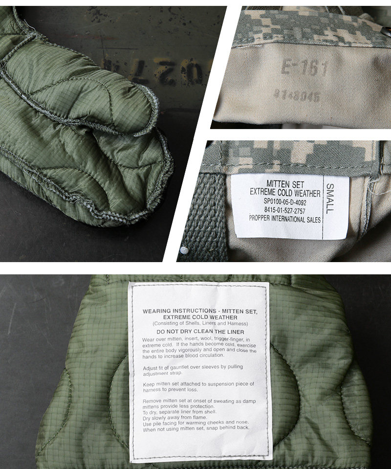 米軍払い下げ極寒地対応ミトン B級品】米軍実物 放出品 極寒用 ECW ミトン ゴアテックス製 MADE IN