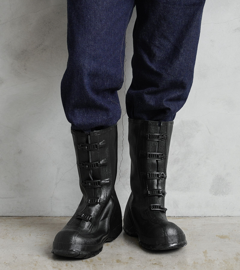 実物 新品 デッドストック 米軍 5バックル ラバー オーバーブーツ