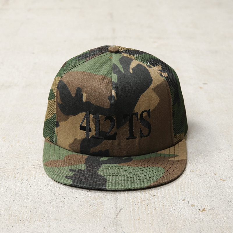 レア　アングラーズハウス　カモフラ　キャップ　スナップバック 迷彩　日本製 MILITARY（ミリタリー） MADE IN USA デッドストック 412 TS
