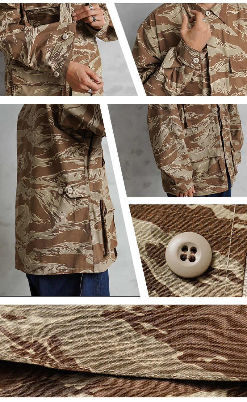 90s 民間 タイガーストライプ セットアップ ビンテージ 復刻 米軍 BDU MILITARY（ミリタリー） MADE IN USA 新品 LADIGA SPORTSWEAR社製 米軍