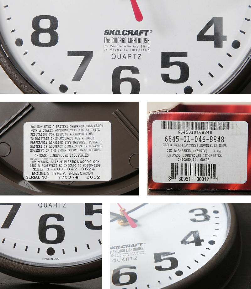 SKILCRAFT WALL CLOCK 米軍　新品　1点限り！！ MILITARY（ミリタリー） 実物 新品 デッドストック 米軍 SKILCRAFT社製