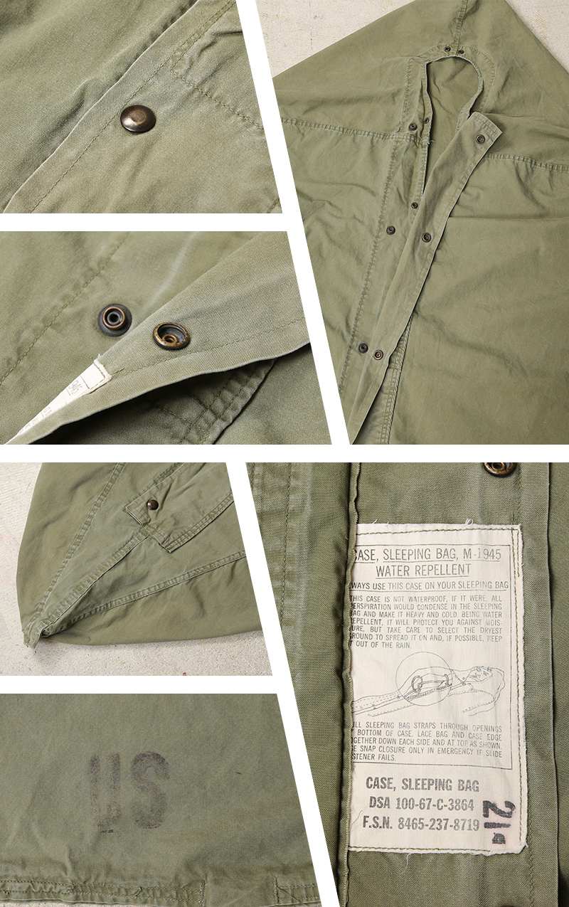 実物 USED 米軍 M-1945 WATER REPELLENT ビンテージ スリーピング
