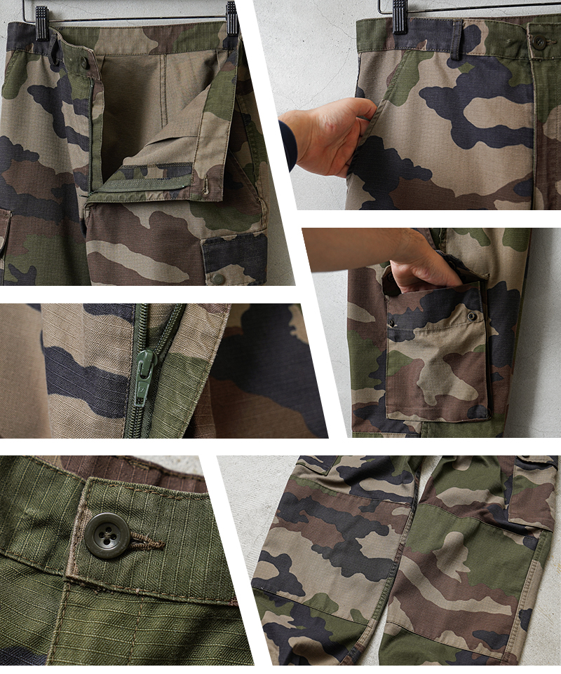 MILITARY（ミリタリー） 実物 USED フランス軍 F-2 カーゴパンツ CCE